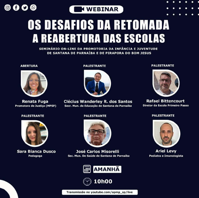 Encontro virtual debate a retomada das aulas presenciais em Santana de Parnaíba e Pirapora do Bom Jesus