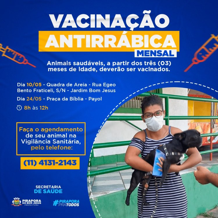Vacinação Antirrábica - Maio